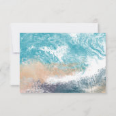 Splashing Blue Waves Coastal Wedding RSVP Card (裏面)