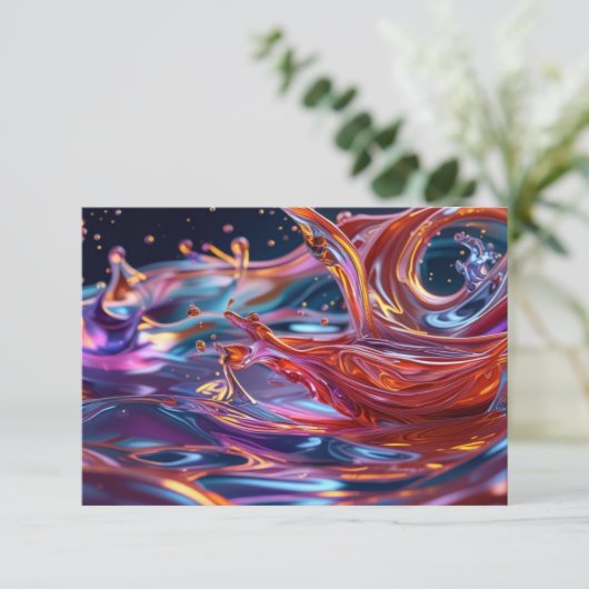 Splashing Color Liquids サンキューカード (スタンド正面)