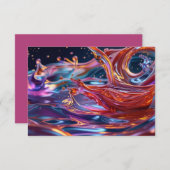 Splashing Color Liquids サンキューカード (正面/裏面)