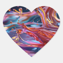 Splashing Color Liquids ハートシール