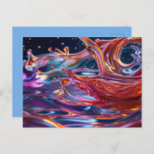 Splashing Color Liquids ポストカード (正面/裏面)