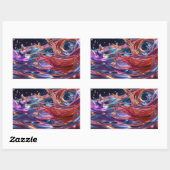 Splashing Color Liquids 長方形シール (シート)