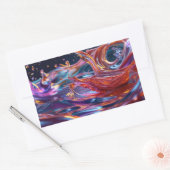 Splashing Color Liquids 長方形シール (封筒)