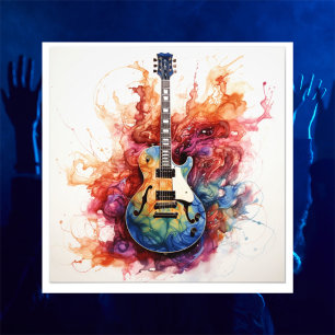 Splashing Guitarsサイケデリック Photo Art #6 フォトプリント