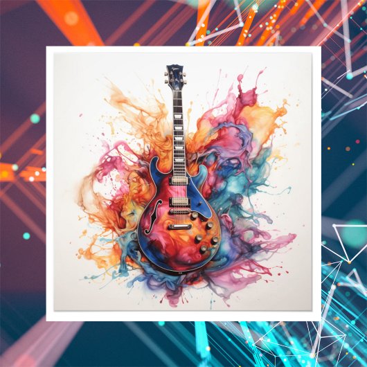 Splashing Guitarsサイケデリック Photo Art #7 フォトプリント