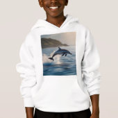 Splashing Leaping Dolphin: A Dance of Joy in Ocean (正面)