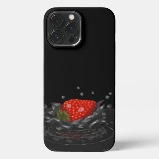 Splashing strawberry iPhoneケース (裏面)