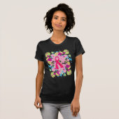 SplatのピンクのリボンのTシャツ Tシャツ (正面フル)