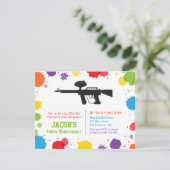 Splatはライフルのペイントボールの誕生会を絵を描きます 招待状 (スタンド正面)