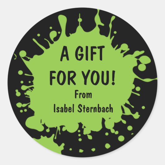 Splatギフトステッカー ラウンドシール (正面)