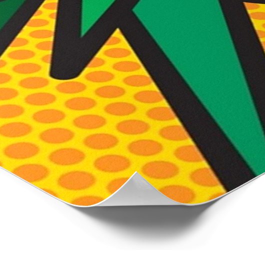 SPLAT漫画ブックアーポップ・アートのトモダンレトロおもしろい ポスター (角)