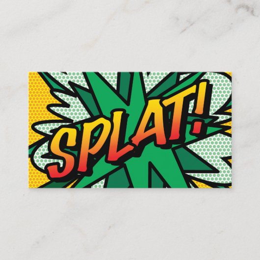 SPLAT 楽しいレトロ漫画 名刺 (正面)