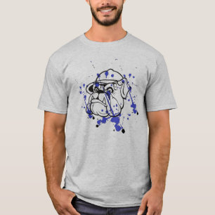 SplattedのブルドッグメンズTシャツ Tシャツ