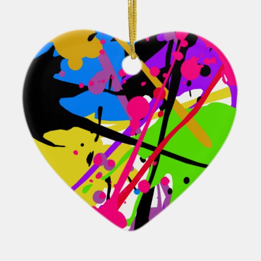 Splatter art graffiti power セラミックオーナメント (正面)