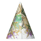 Splatter Mardi Gras collage パーティーハット (裏面)