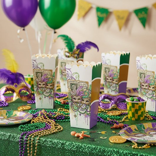 Splatter Mardi Gras collage フェイバーボックス