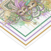 Splatter Mardi Gras collage ミディアムテーブルランナー (コーナー)