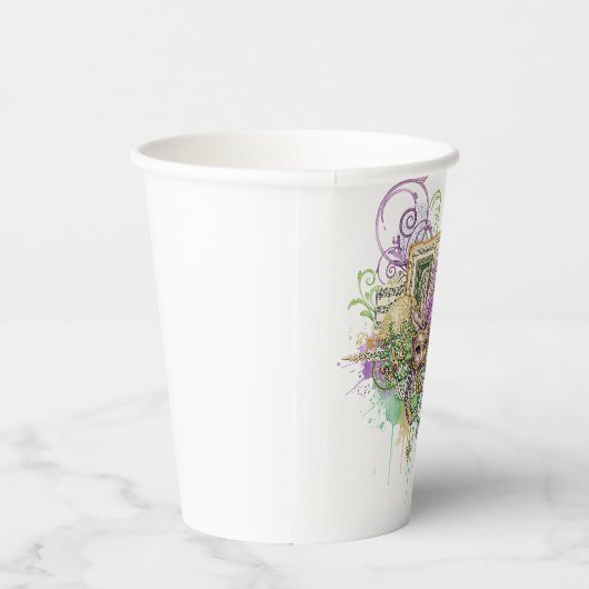 Splatter Mardi Gras collage 紙コップ (右)