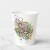 Splatter Mardi Gras collage 紙コップ (正面)