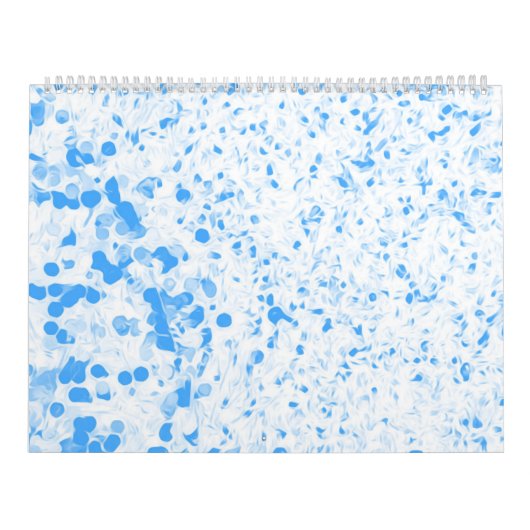 Splatter Texture - Blue カレンダー (カバー)