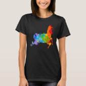 Splattering Paint Llama Drip Painting Llama Tシャツ (正面)