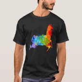 Splattering Paint Llama Drip Painting Llama Tシャツ (正面)