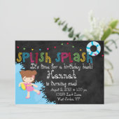 Splishのしぶきのパーティーの招待 招待状 (スタンド正面)