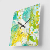 SplishのしぶきII スクエア壁時計 (傾斜)