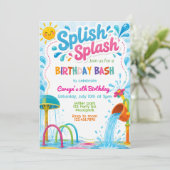 Splish Splash バースデーパーティー | スプラッシュパッド 招待状 (スタンド正面)