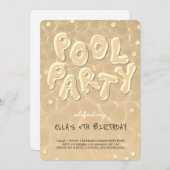 Splish Splash Birthday Bash Pool Party Invitation 招待状 (正面/裏面)