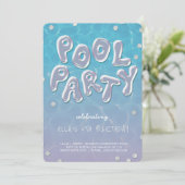 Splish Splash Birthday Bash Pool Party Invitation 招待状 (スタンド正面)