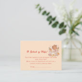 Splish Splash Capybara Baby Girl Shower エンクロージャーカード (スタンド正面)