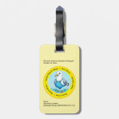 Splish Splash fun Seagull summer Hawaii greetings ラゲッジタグ (裏面縦)