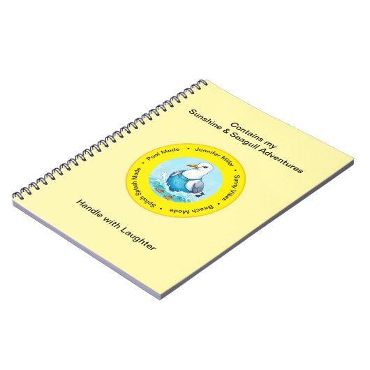 Splish Splash funny summer Seagull vacation memory ノートブック (左側)