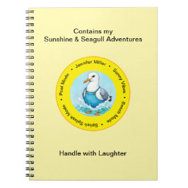 Splish Splash funny summer Seagull vacation memory ノートブック