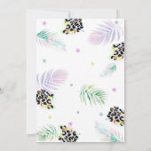 Splish Splash Leopard Party Birthday Invitation 招待状 (裏面)