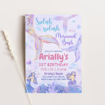 Splish Splash Mermaid Bash 誕生日おめでとう パープル