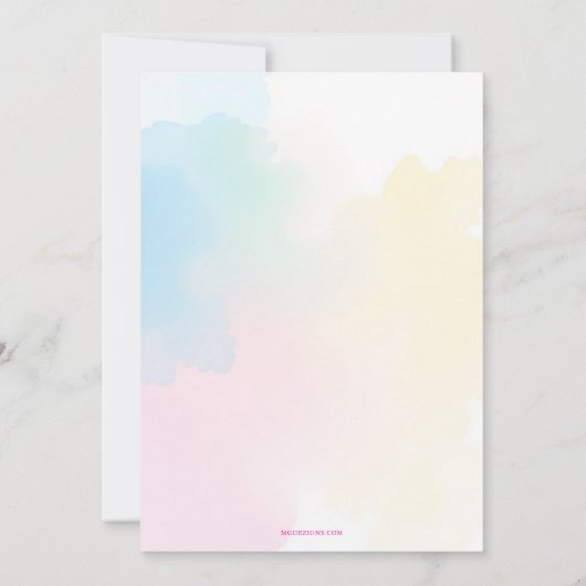 Splish Splash Mermaid Bash Birthday Party 招待状 (裏面)