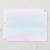 Splish Splash Mermaid Bash Birthday Party 招待状 (裏面)