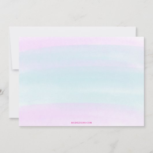 Splish Splash Mermaid Bash Birthday Party 招待状 (裏面)