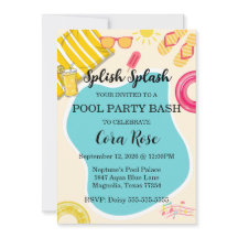 Splish Splash Pool Party Bash Birthday