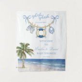 Splish Splash Seaside Baby Shower Wall Tapestry タペストリー (正面)