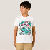 Splish Splash Smile かわいいクジラTシャツ | キッズ Tシャツ (正面フル)