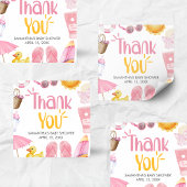 Splish Splash Summer Baby Shower スクエアシール