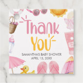 Splish Splash Summer Baby Shower フェイバータグ (正面)