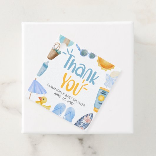 Splish Splash Summer Baby Shower フェイバータグ (インサイチュ)