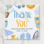 Splish Splash Summer Baby Shower フェイバータグ (正面)