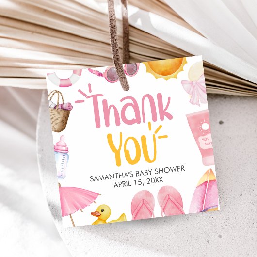 Splish Splash Summer Baby Shower フェイバータグ