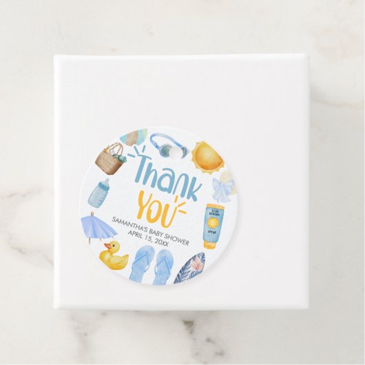 Splish Splash Summer Baby Shower フェイバータグ (インサイチュ)