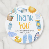 Splish Splash Summer Baby Shower フェイバータグ (正面)